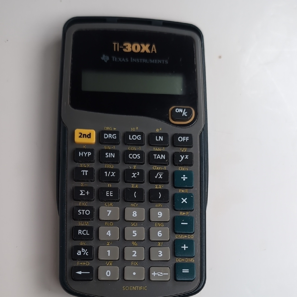 Texas Instruments TI-30XA Aqua and Gray Calculator